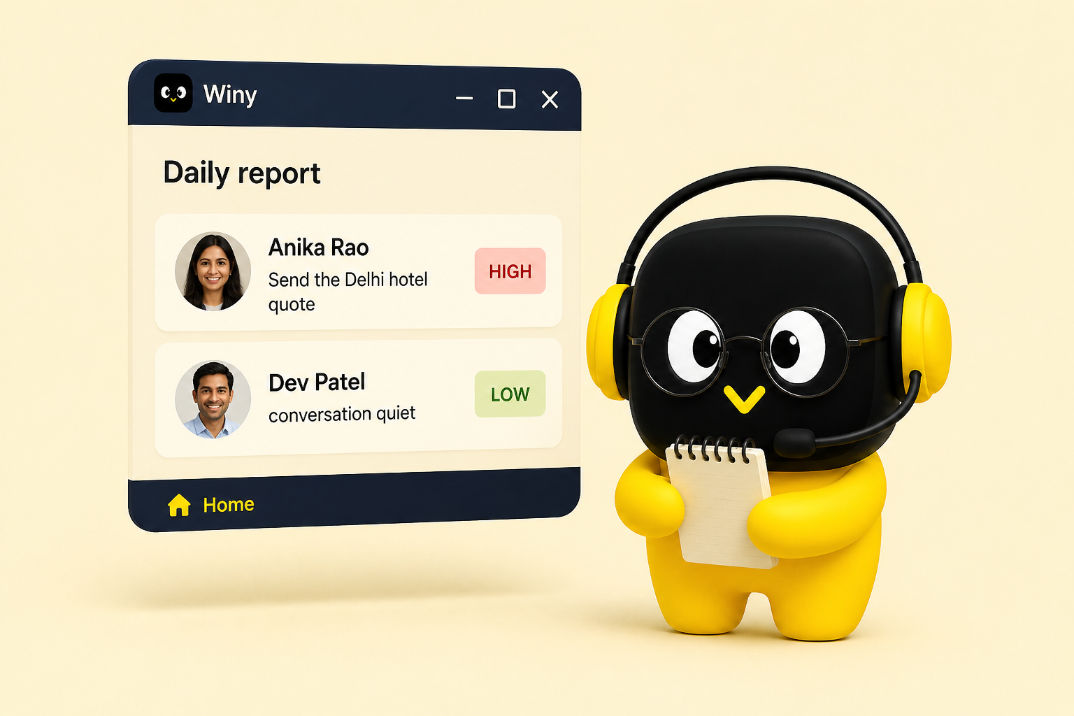 Winy daily report